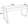 Escrivaninha Industrial Malta 137x53 Ferro Dourado Tampo Branco - 4