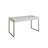 Escrivaninha Industrial Malta 137x53 Ferro Dourado Tampo Branco - 3