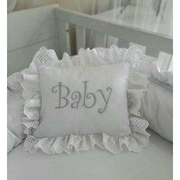 Ninho ou Redutor de Berço, Branco com Babado, Minha Casa Baby - 2
