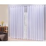 Cortina Microfibra com linho 6,00x2,80 Para Trilho Suíço:Branco - 3
