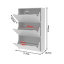 Ver imagem 4 de Sapateira Vertical Multiuso 71,5cm X 117cm com 3 Portas Cor:branco