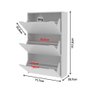 Sapateira Vertical Multiuso 71,5cm X 117cm com 3 Portas Cor:branco - 4