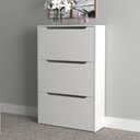 Ver imagem 1 de Sapateira Vertical Multiuso 71,5cm x 117cm com 3 Portas Cor:Branco