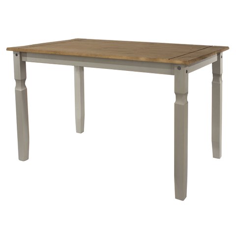 Mesa de Jantar de Madeira Cinza Lavado