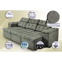 Ver imagem 4 de Sofa Itália 2,80 Mts Retrátil e Reclinavel Tecido Suede Cinza