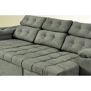 Ver imagem 2 de Sofa Itália 2,80 Mts Retrátil e Reclinavel Tecido Suede Cinza