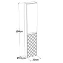 Ver imagem 4 de Armário Aéreo para Banheiro 2 Portas 5 Prateleiras Mônaco