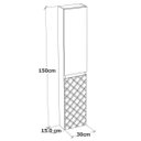 Ver imagem 4 de Armário Aéreo para Banheiro 2 Portas 5 Prateleiras Mônaco 