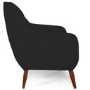 Ver imagem 7 de Kit 02 Poltronas Decorativa Fixa Pés de Madeira Paloma D02 Veludo Preto B-300 - Lyam Decor