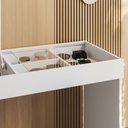 Ver imagem 3 de Penteadeira Camarim Escrivaninha com Espelho Play Branco Fosco-cinamomo Mel - Mabe Magazine