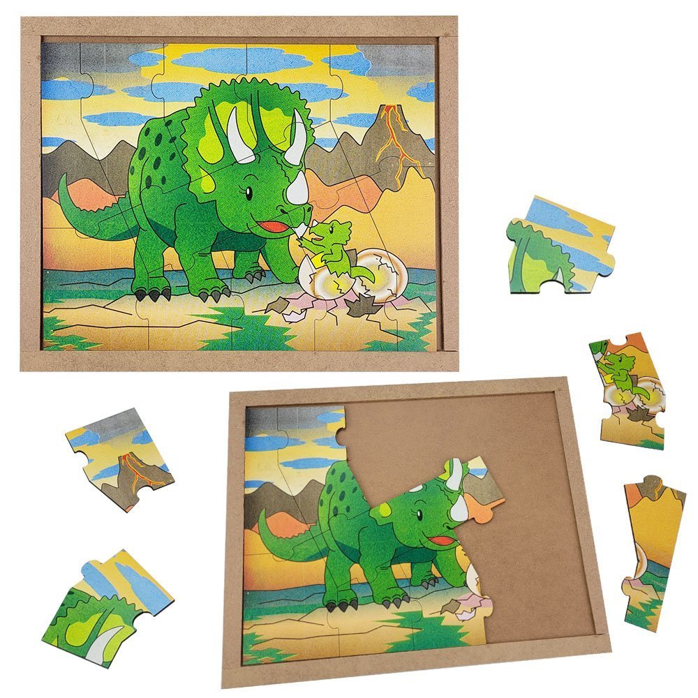 Quebra-cabeça Animais e Filhotes - Dinossauro - 3104