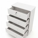 Ver imagem 4 de Cômoda para Quarto com 5 Gavetas e Pés Mastery Branco