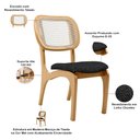 Ver imagem 5 de Kit 3 Cadeiras para Sala de Jantar Cozinha Estofada e Tela Mariah L02 Linho Chumbo - Lyam Decor