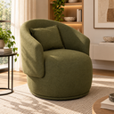 Ver imagem 1 de Poltrona Orgânica Redonda para Sala Quarto Recepção Liz Confortável Elegante Linho Premiun Exclusivo