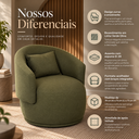 Ver imagem 3 de Poltrona Orgânica Redonda para Sala Quarto Recepção Liz Confortável Elegante Linho Premiun Exclusivo