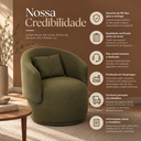 Ver imagem 5 de Poltrona Orgânica Redonda para Sala Quarto Recepção Liz Confortável Elegante Linho Premiun Exclusivo