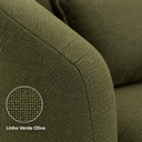 Ver imagem 2 de Poltrona Orgânica Redonda para Sala Quarto Recepção Liz Confortável Elegante Linho Premiun Exclusivo
