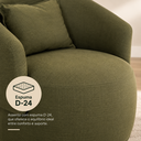 Ver imagem 6 de Poltrona Orgânica Redonda para Sala Quarto Recepção Liz Confortável Elegante Linho Premiun Exclusivo