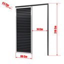 Ver imagem 4 de Porta de Correr Suspensa Veneziana Dir L.25 Mix Preta 210x80 Brimak