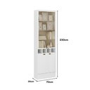 Ver imagem 2 de Cristaleira Milla 2 Portas MDF com Dobradiças e Vidro Branco para Sala de Estar Moderna