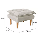 Ver imagem 4 de Poltrona Amamentação e Mini Puff Opala Suede Bege Pés Palito