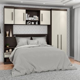 Quarto Modulado Casal 4 Peças 5 Portas 3 Gavetas Star Poliman - 1