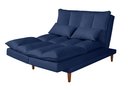 Ver imagem 3 de Sofá Cama Vancouver 3 Lugares Império Reclinável Casal Pés Madeira Suede Azul Marinho 375