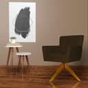 Ver imagem 3 de Poltrona Decorativa Onix Pés Giratório de Madeira Suede Marrom - DS Estofados