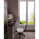 Ver imagem 2 de Cadeira Giratória para Escritório Encosto Tira Mocho Ecoflex Branco/Couro