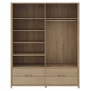 Ver imagem 5 de Guarda Roupa Casal 178cm 4 Portas Madeira Maciça Nira Tauari F07 - Mpozenato