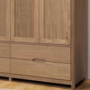 Ver imagem 7 de Guarda Roupa Casal 178cm 4 Portas Madeira Maciça Nira Tauari F07 - Mpozenato