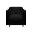 Ver imagem 4 de Kit Namoradeira e 2 Poltronas Titânio Suede Preto