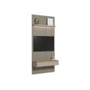 Ver imagem 2 de Painel Ripado Modular 141cm Ozero Prateleira MDP/MDF Nicho Arredondado Gris/Tauari Fosco G77 - Gran
