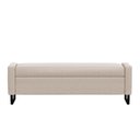 Ver imagem 3 de Recamier Bau Paris Base de Metal 1,40m Linho Bege - Inova Decor