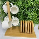 Ver imagem 3 de Conjunto para Café com Suporte em Cerâmica Oásis com 13 Peças Haüskraft