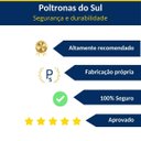 Ver mais imagens de Conjunto de Mesa Redonda com 4 Cadeiras Cromadas Reforço Assento Caramelo e Tampo de Vidro