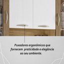 Ver imagem 6 de Armário de Cozinha Compacta Mdf 8 Portas Paris Plus - Freijó-supremo-com Ripado