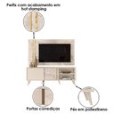 Ver imagem 4 de Rack Bancada e Painel para Tv Cronos Calacata Off White – Madetec