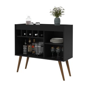 Aparador Adega Buffet New Odin Pé Retro - EJ Moveis:Black