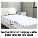 Ver imagem 4 de Capa Colchão Solteiro Impermeável Protetor Elástico Anti Ácaro Mofo Xixi Suor Resíduos Cama Protetor