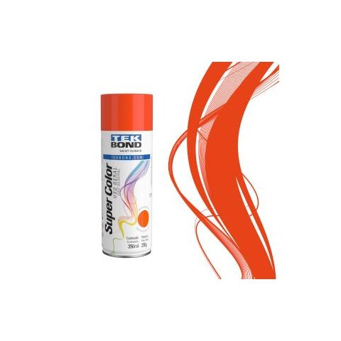 Tinta spray uso geral laranja 350ml 250g - tekbond