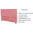 Ver imagem 1 de Cabeceira Cama Box Casal 140 Cm Carla Suede Rosa e Frame