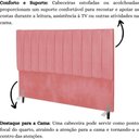 Ver imagem 2 de Cabeceira Cama Box Casal 140 Cm Carla Suede Rosa e Frame