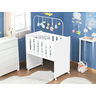 Mini Berço/Moisés Fofim Branco em MDF com Rodinhas e Colchão - 2