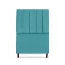 Ver imagem 1 de Cabeceira Cama Box Solteiro Estofada Carla 90 Cm Suede:azul Turquesa