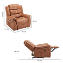 Ver imagem 7 de Poltrona do Papai Reclinável Elétrica Massageadora Ocean Corino Premium Marrom