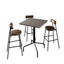 Ver imagem 5 de Mesa Bistrô Quadrada Barcelona 80cm Cinza Off White