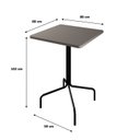 Ver imagem 3 de Mesa Bistrô Quadrada Barcelona 80cm Cinza Off White