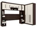 Ver imagem 3 de Quarto Modulado Casal de Canto 6 Peças 9 Portas Star Poliman Móveis