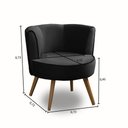 Ver imagem 6 de Kit 2 Poltronas para Sala Decorativa Bela Suede Preto Rover & Beato